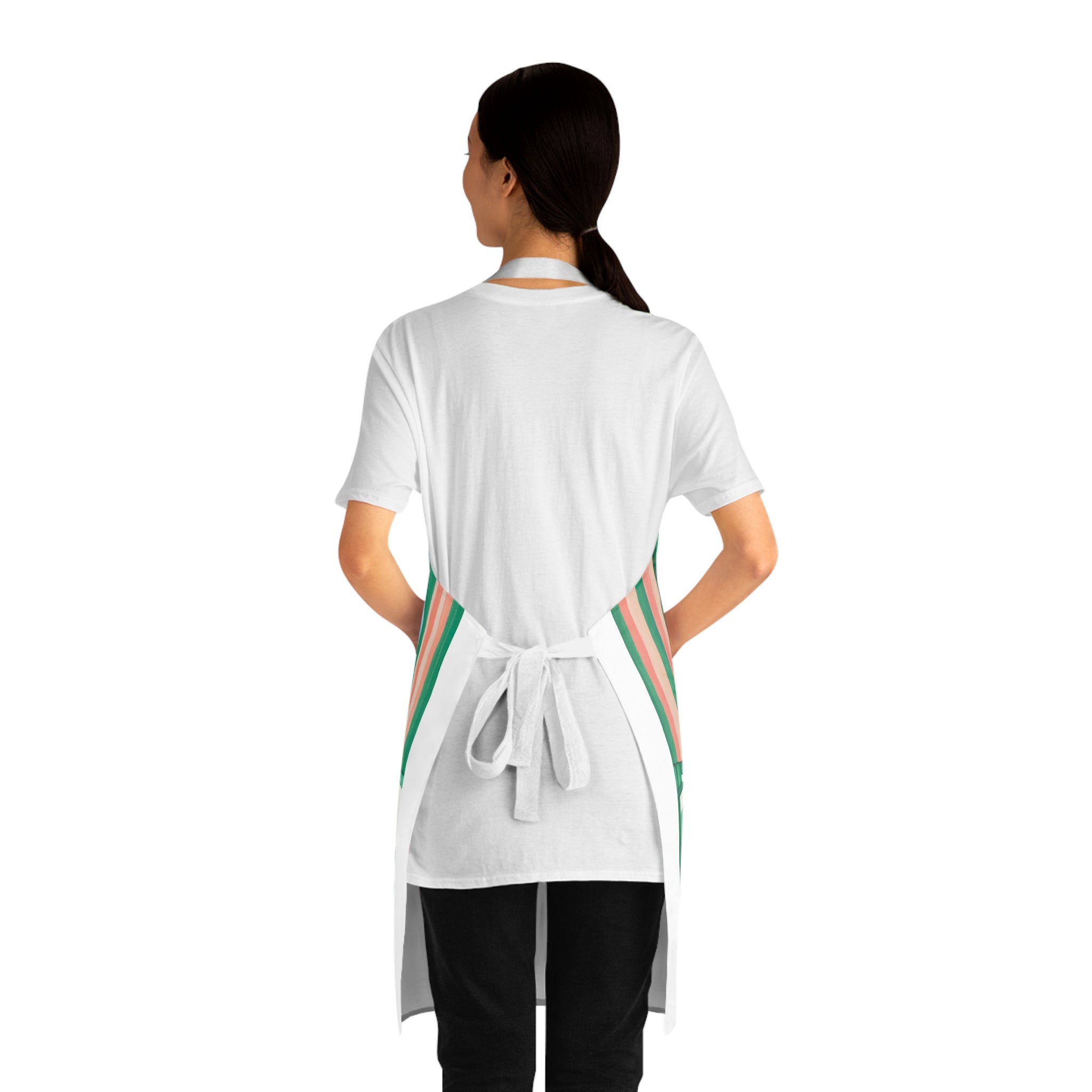 Cafe con Leche Memories Apron — Pink & Green Bistro Kitchen Apron