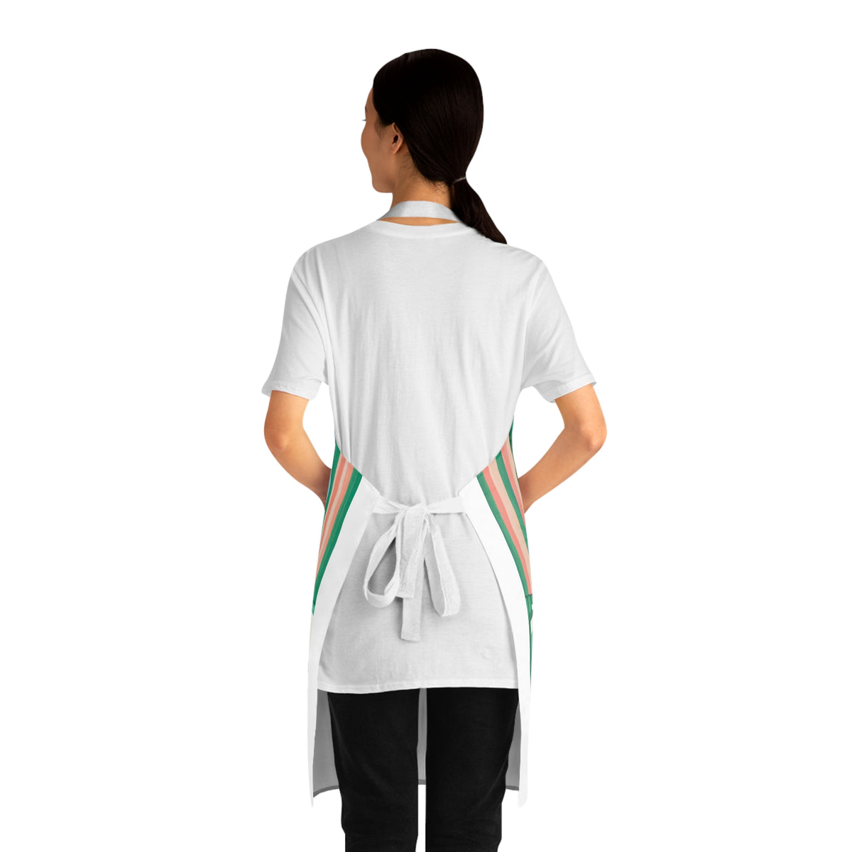 Cafe con Leche Memories Apron — Pink & Green Bistro Kitchen Apron