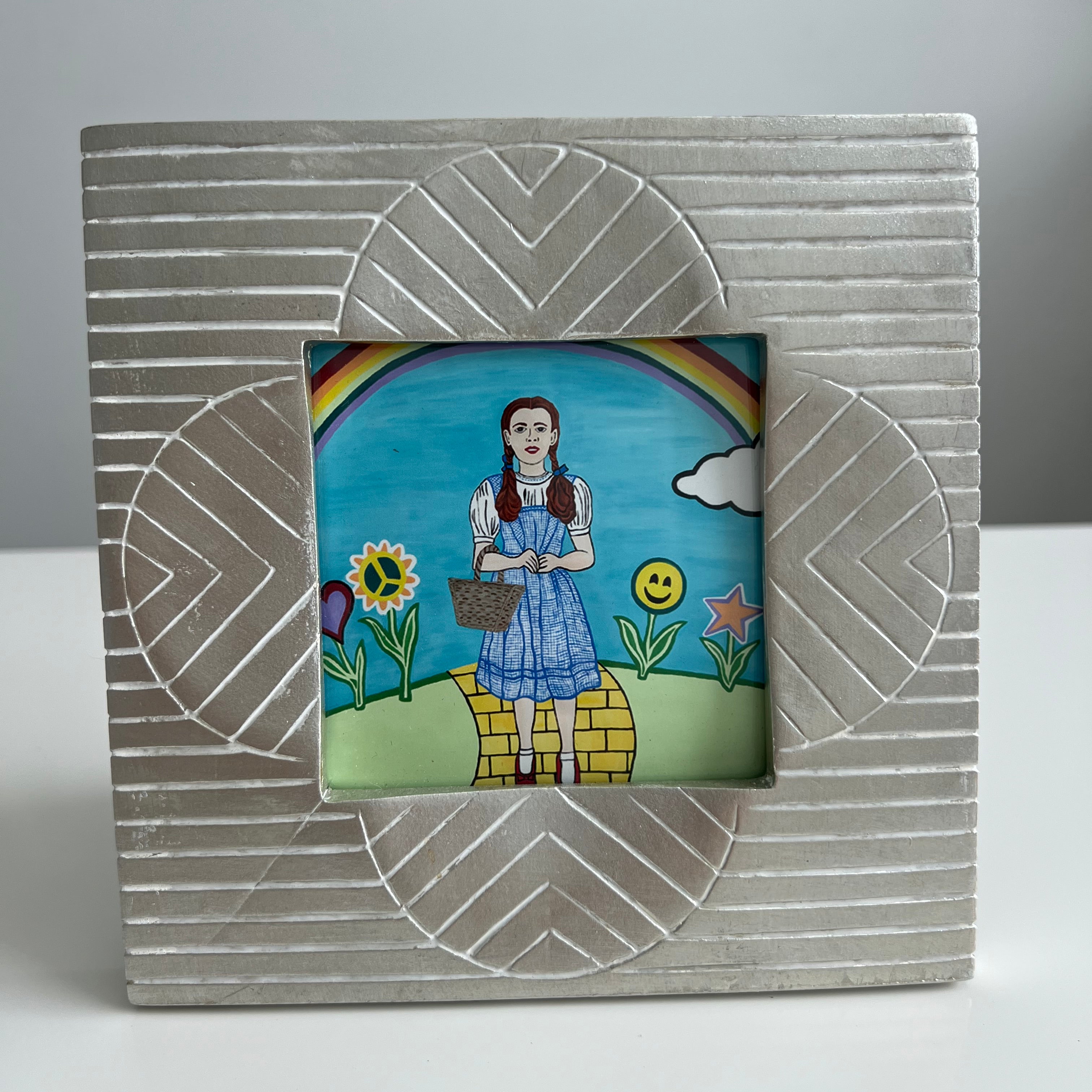 Dorothy print hand signed by the artist  in a silver frame.