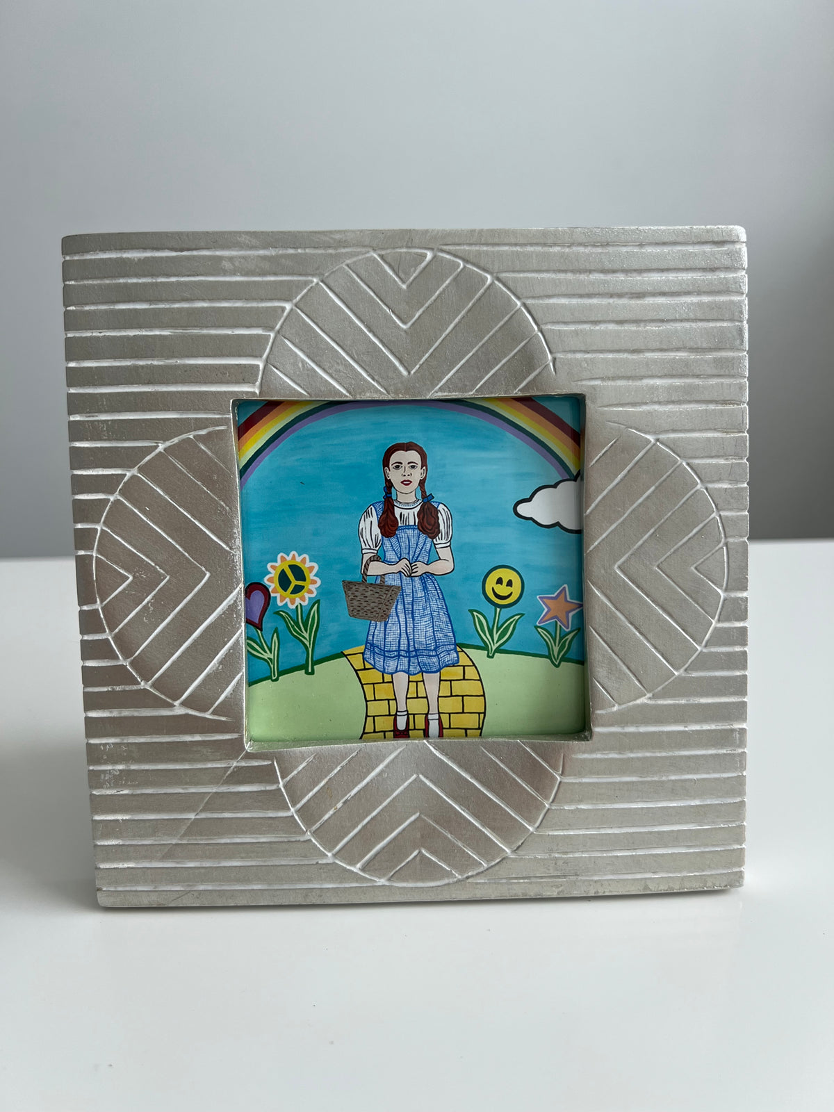 Dorothy print hand signed by the artist  in a silver frame.