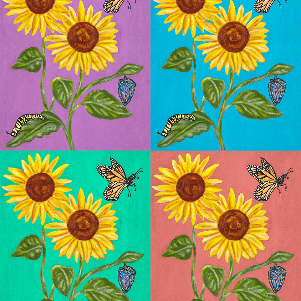 An explosion of Sunflowers print