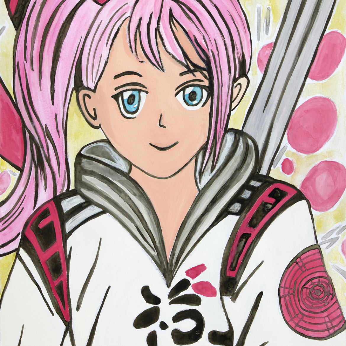 Anime warrior princess Eliana print hand signed by the Artist