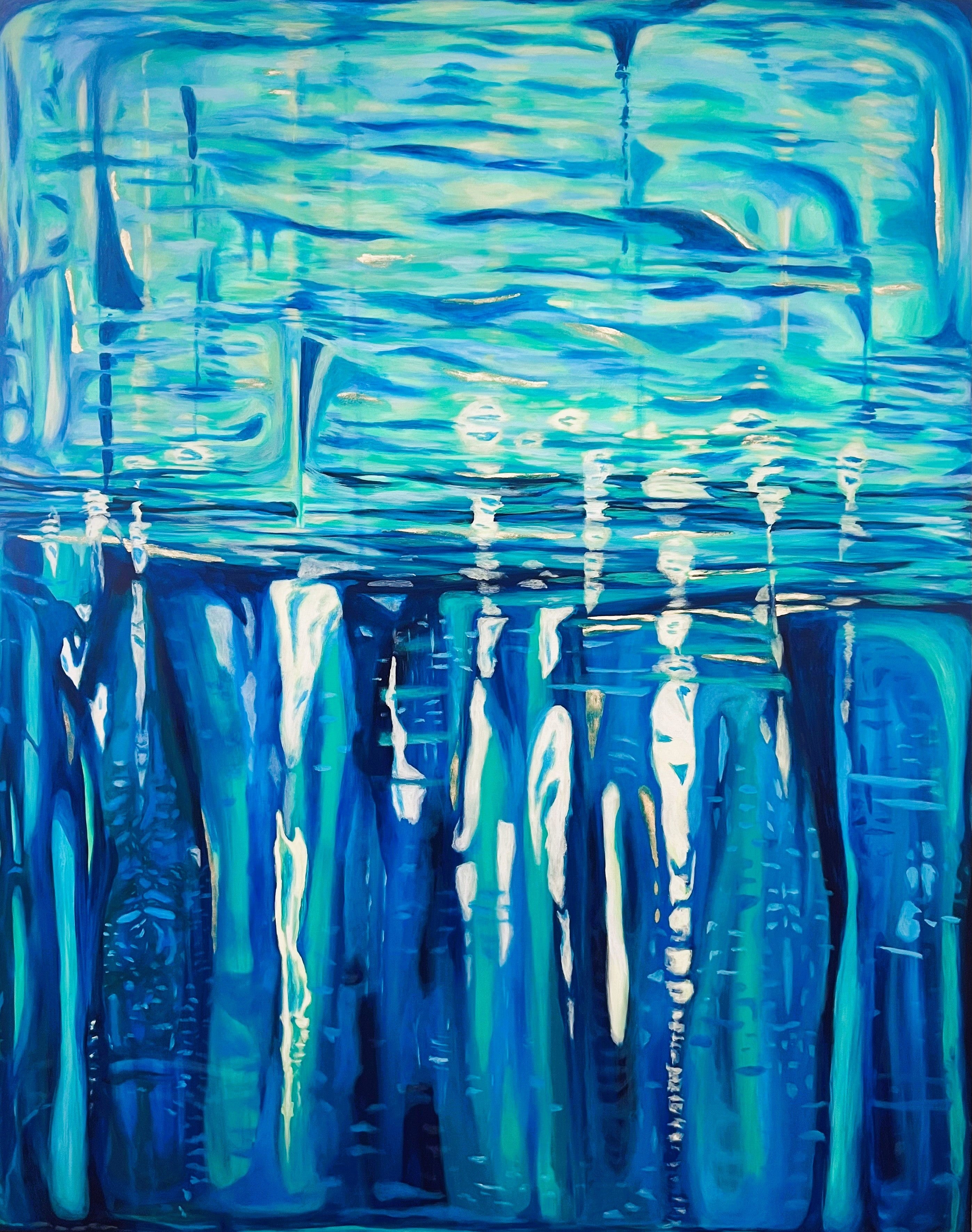 Mini Calming Reflections painting 5" x 7"