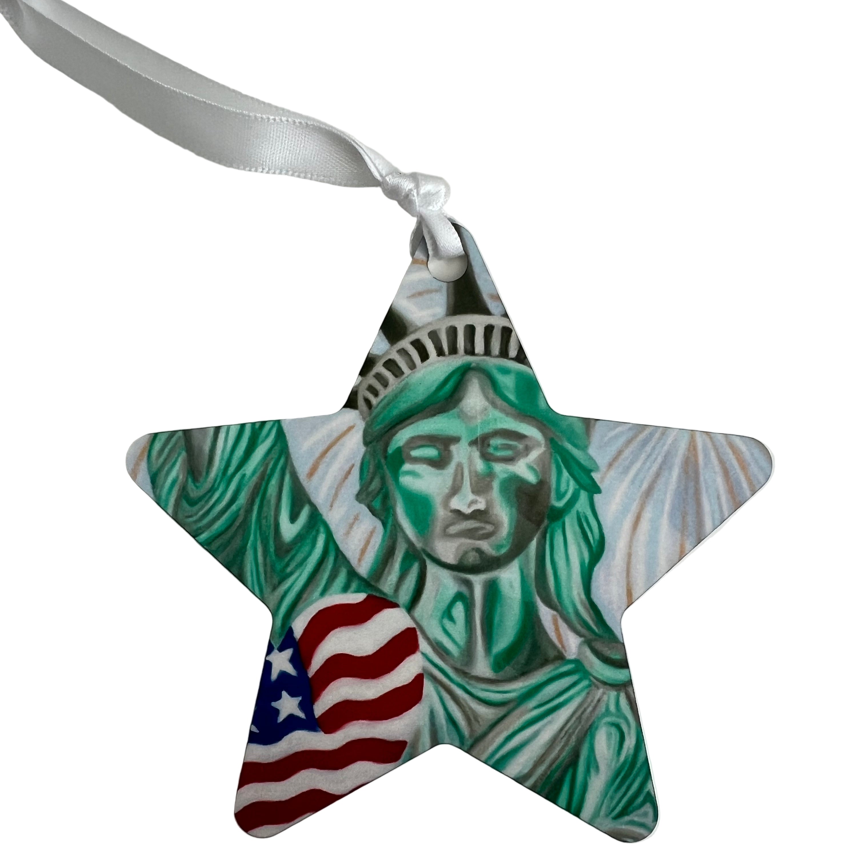 Star shaped Lady Liberty ornament