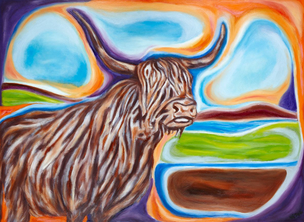 Highland cow- Harley print