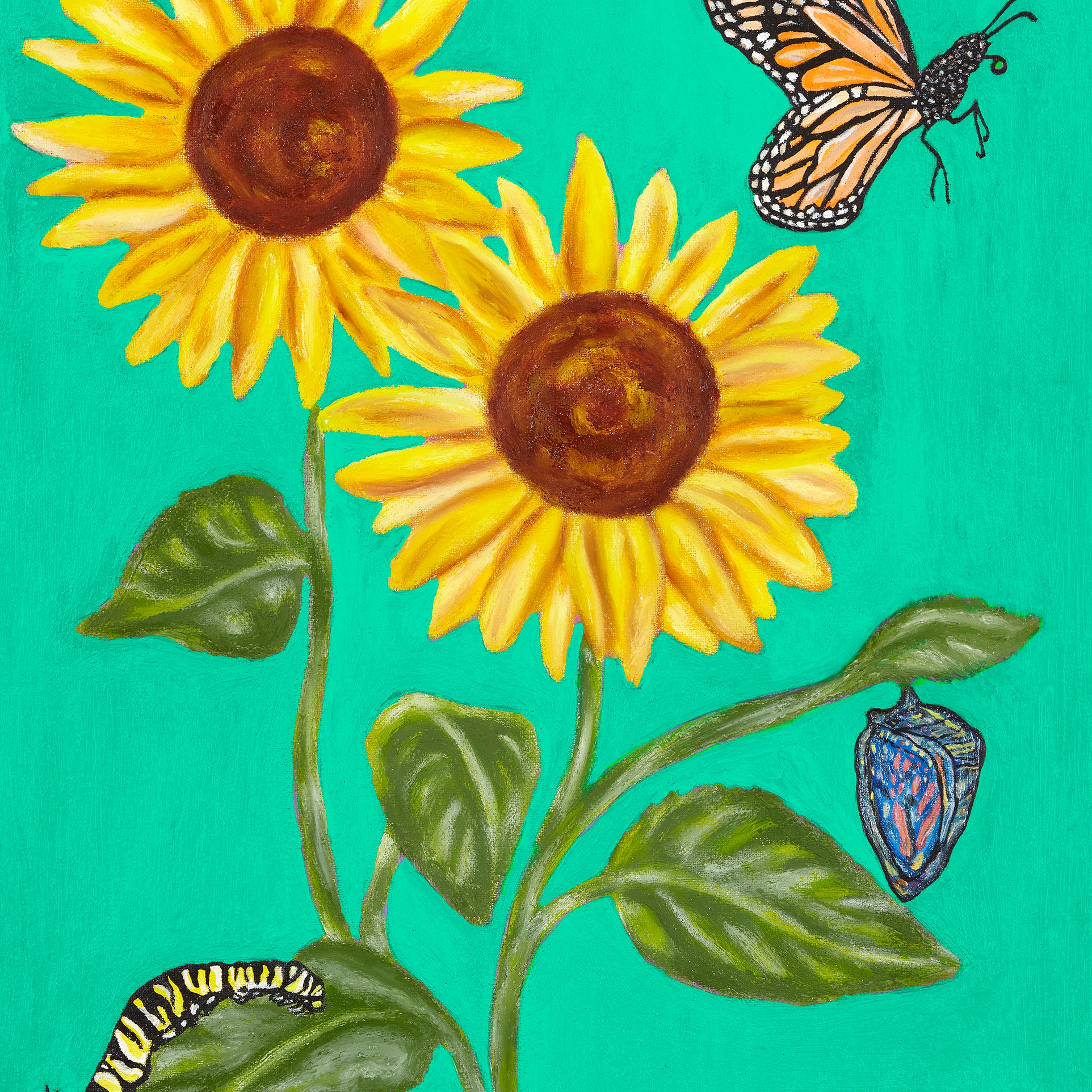 New Beginnings (green background) print
