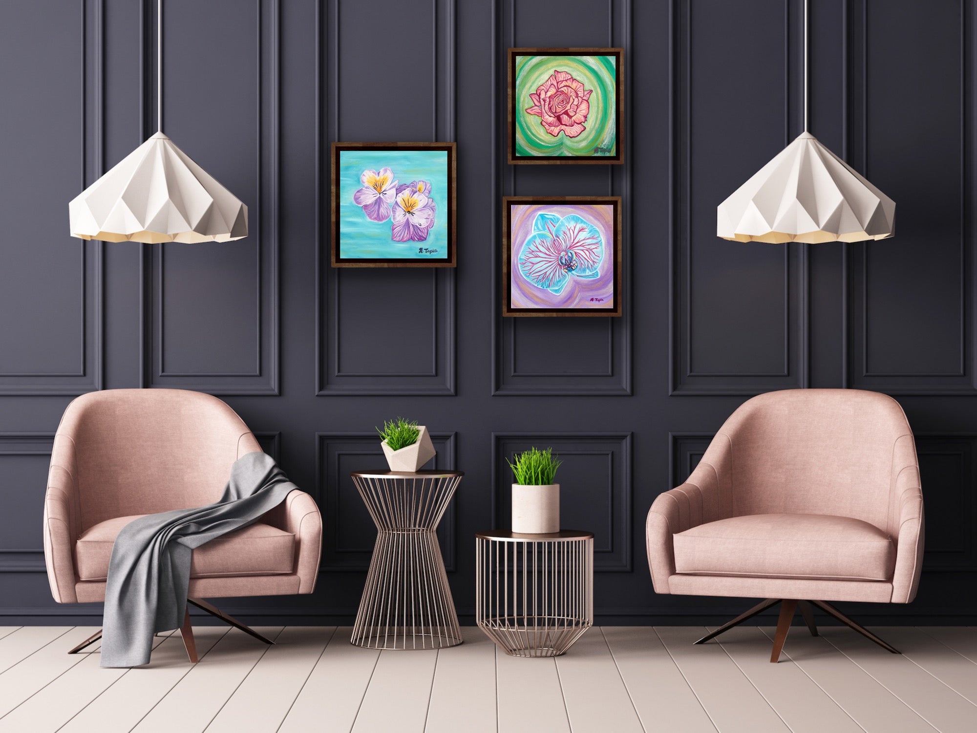 Garden Avenue Series flower prints